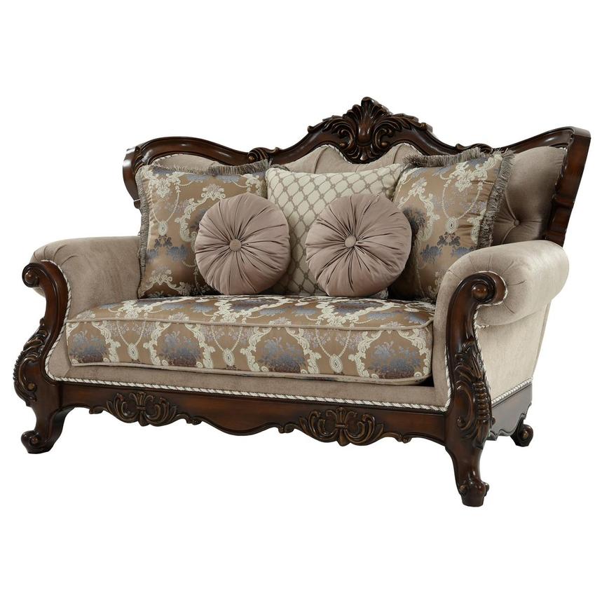 New Roma Brown Loveseat  main image, 1 of 12 images.