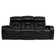 Gio Black Leather Power Reclining Sofa  main image, 1 of 18 images.