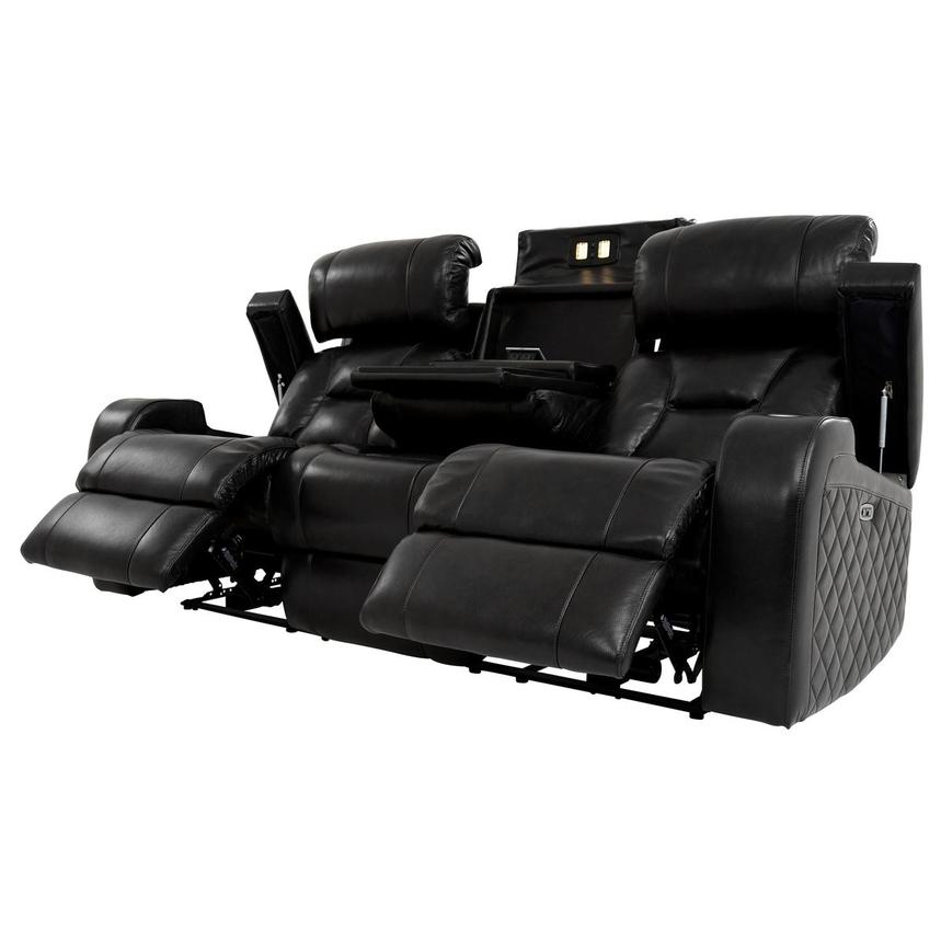 Gio Black Leather Power Reclining Sofa alternate image, 3 of 18 images.