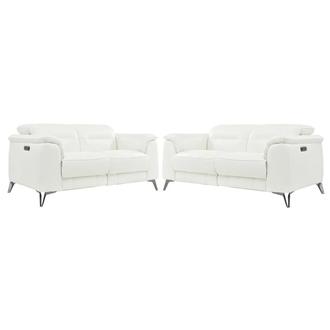 Anabel White 2-Piece Living Room Set