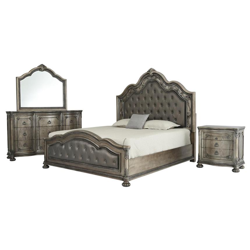 Granada Gray 4-Piece King Bedroom Set  main image, 1 of 6 images.