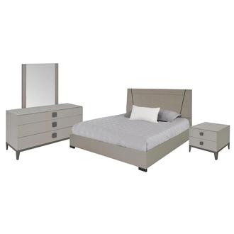 Shiplap Gray Lighted Queen Size Bedroom Set – My Furniture Place