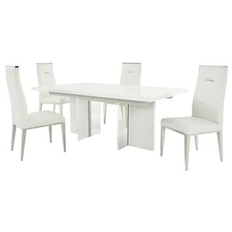 Siena/Hyde White 5-Piece Dining Set