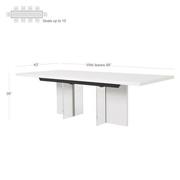 Siena/Hyde White 5-Piece Dining Set  alternate image, 7 of 17 images.