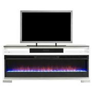 Teire White Electric Fireplace  main image, 1 of 13 images.