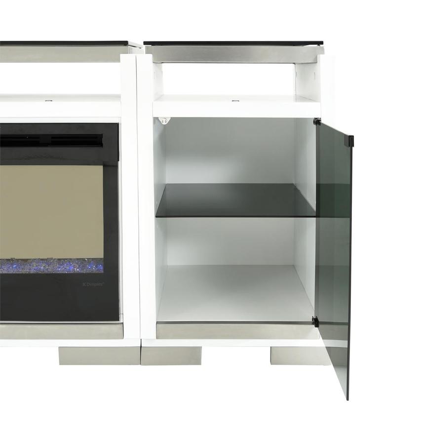 Teire White Electric Fireplace w/Cabinets alternate image, 6 of 15 images.