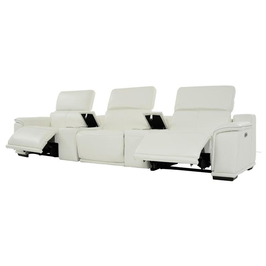 Davis 2.0 White Home Theater Leather Seating with 5PCS/2PWR  alternate image, 3 of 12 images.