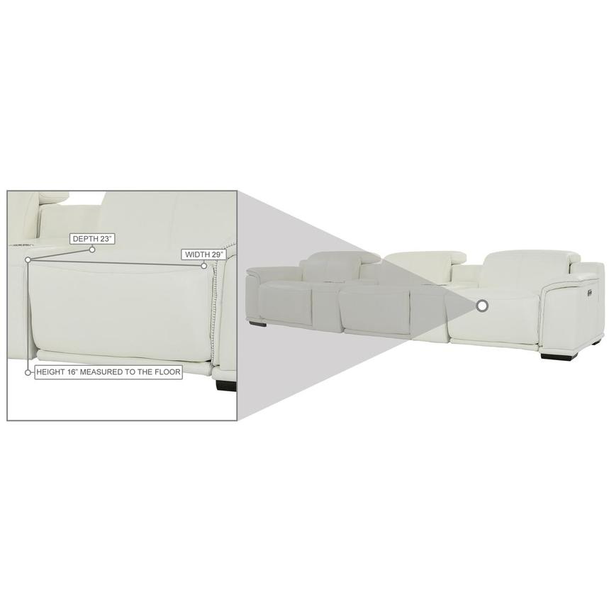 Davis 2.0 White Home Theater Leather Seating with 5PCS/3PWR  alternate image, 12 of 12 images.