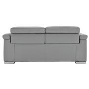 Charlie Light Gray Leather Power Reclining Loveseat  alternate image, 5 of 12 images.