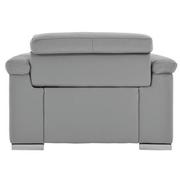 Charlie Light Gray Leather Power Recliner  alternate image, 5 of 12 images.