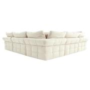 Francine Cream Corner Sofa with 5PCS/2 Armless Chairs  alternate image, 4 of 8 images.
