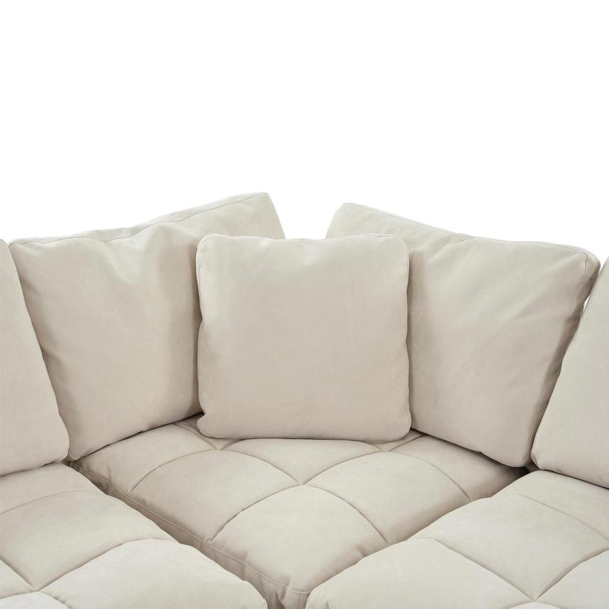 Francine Cream Corner Sofa with 5PCS/2 Armless Chairs  alternate image, 5 of 8 images.