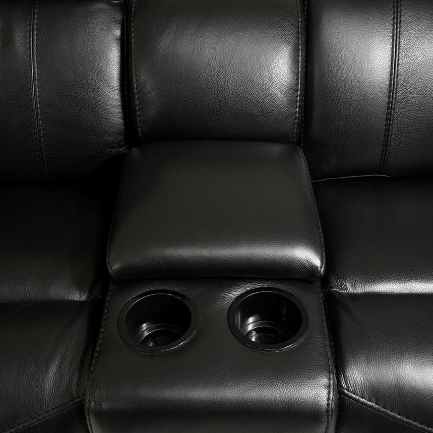 Austin Black Leather Power Reclining Sectional with 7PCS/3PWR  alternate image, 8 of 10 images.