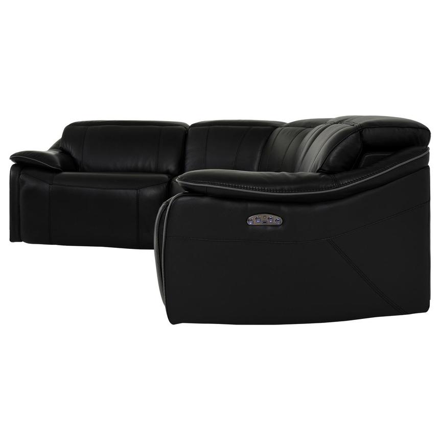 Austin Black Leather Power Reclining Sectional with 4PCS/2PWR  alternate image, 3 of 8 images.