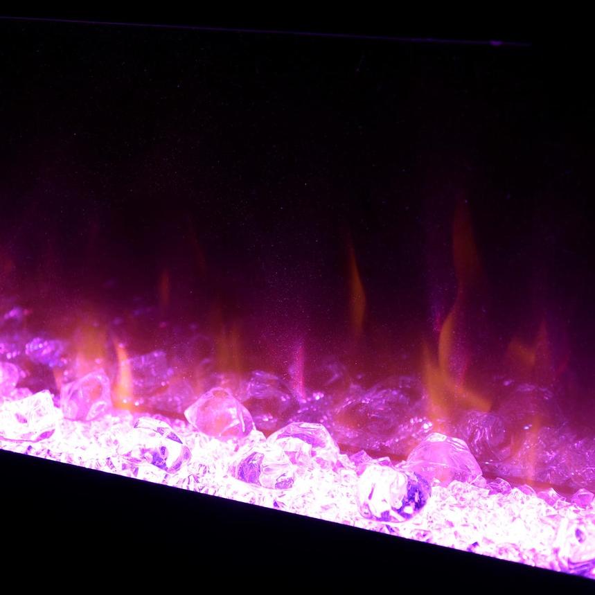 Rialto Gray Electric Fireplace w/Remote Control  alternate image, 9 of 14 images.