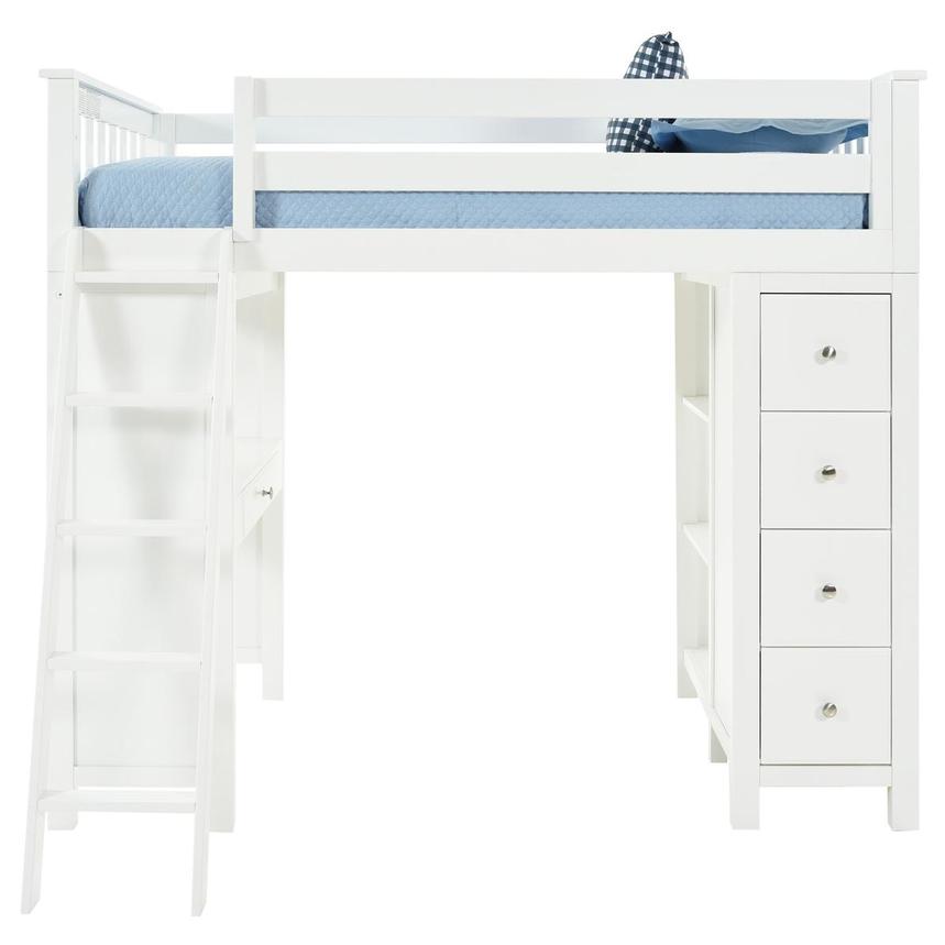 Haus White Twin Loft Bed W Desk Chest, How Much Is A Couch Bunk Bed With Desk