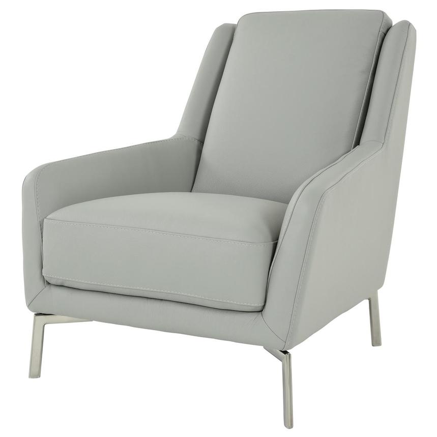 Puella Gray Leather Accent Chair  alternate image, 2 of 8 images.