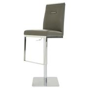 Hyde Leather Gray Leather Adjustable Stool  alternate image, 3 of 9 images.