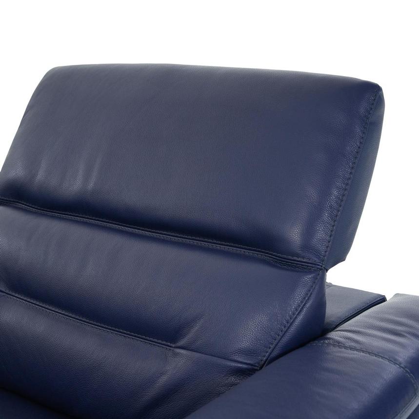 Anabel Blue Leather Power Reclining Loveseat  alternate image, 6 of 12 images.