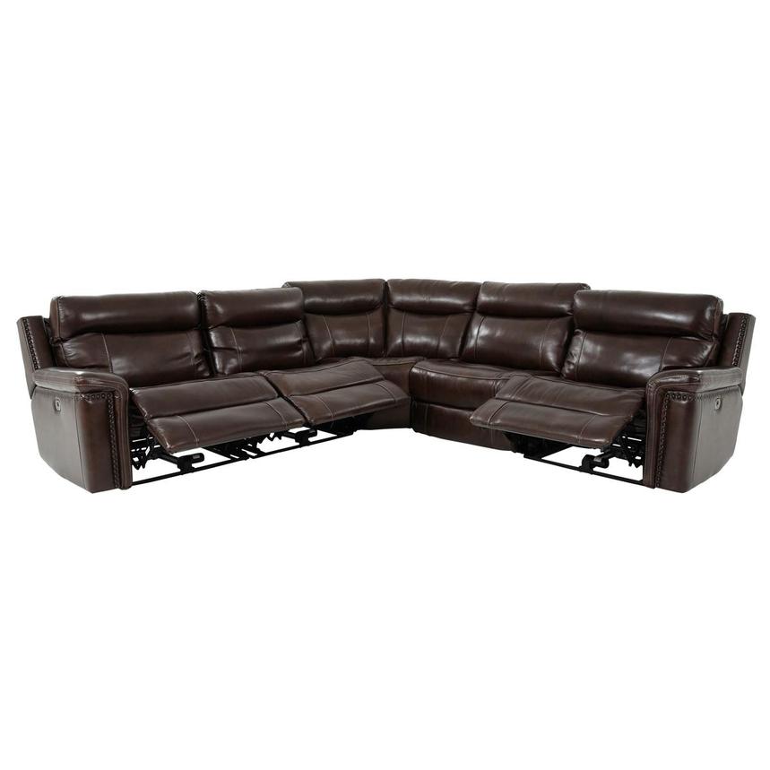Billy Joe Leather Power Reclining Sectional with 5PCS/3PWR  alternate image, 3 of 10 images.