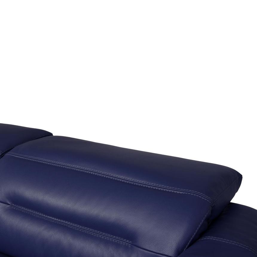 Anabel Blue Leather Power Reclining Sofa  alternate image, 7 of 10 images.