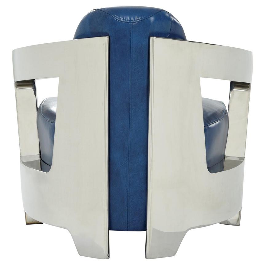Aviator II Blue Leather Accent Chair  alternate image, 5 of 9 images.