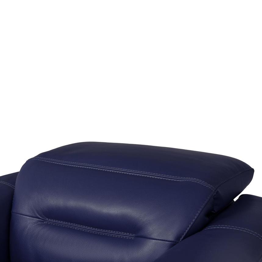 Anabel Blue Leather Power Recliner  alternate image, 7 of 12 images.