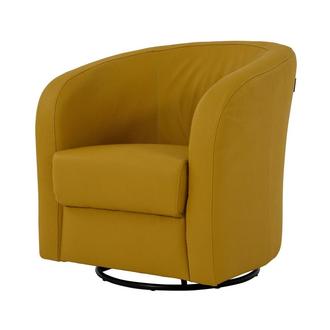 Delia Yellow Swivel Accent Chair