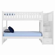 Balto White Twin Over Twin Bunk Bed w/Storage  main image, 1 of 6 images.