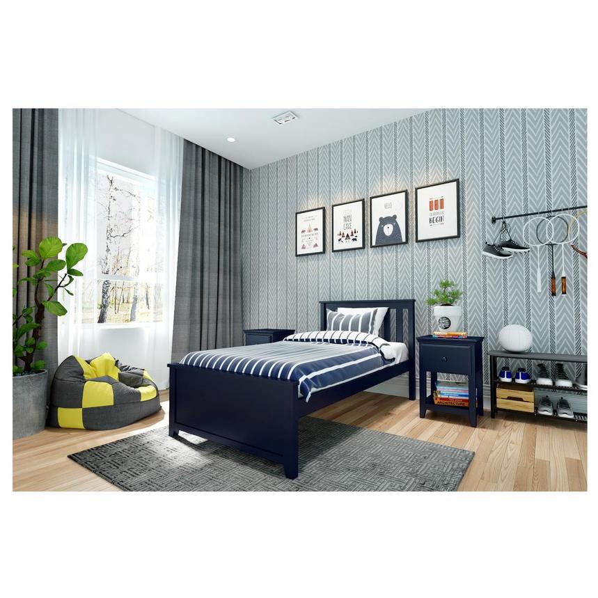Haus Blue Twin Panel Bed  alternate image, 2 of 6 images.