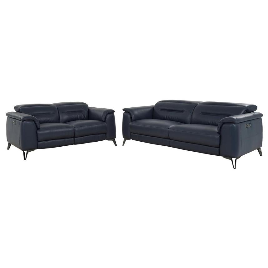 Anabel Blue 2-Piece Living Room Set  main image, 1 of 3 images.