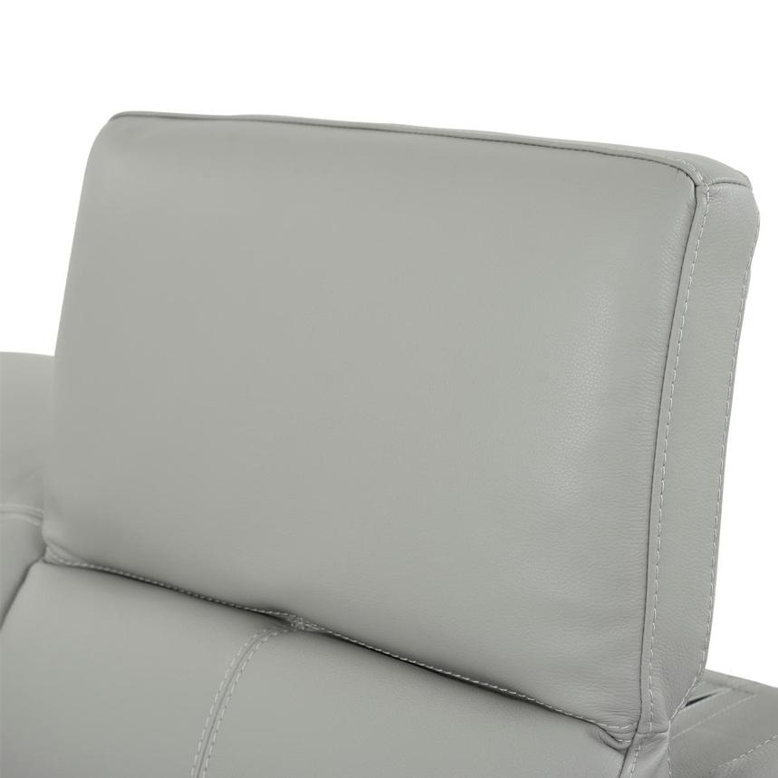 Davis 2.0 Silver Leather Power Reclining Loveseat  alternate image, 6 of 10 images.