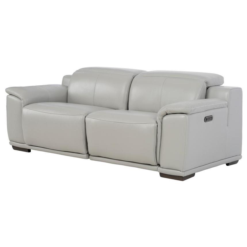 Davis 2.0 Silver Leather Power Reclining Loveseat  alternate image, 3 of 9 images.