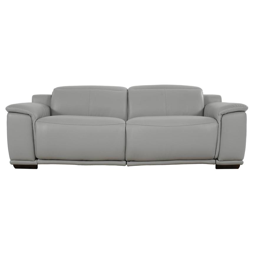 Davis 2.0 Silver Leather Power Reclining Sofa  main image, 1 of 10 images.