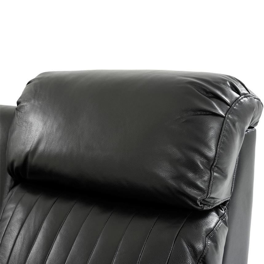 Obsidian w/Console Leather Power Reclining Sofa w/Massage & Heat  alternate image, 7 of 15 images.