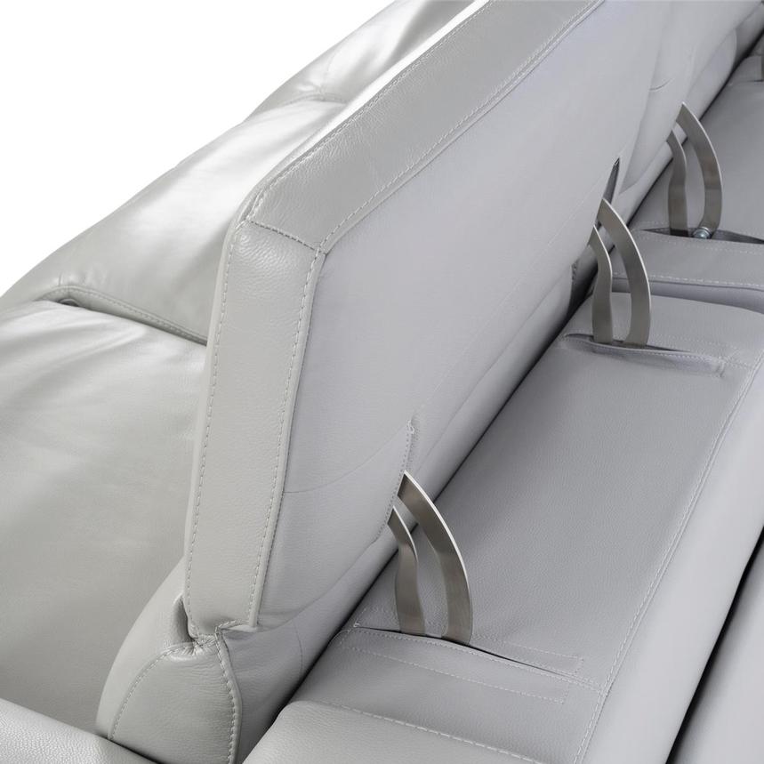Davis 2.0 Silver Leather Power Reclining Loveseat alternate image, 6 of 9 images.
