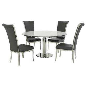 Tami Faux Mable/Joy Gray 5-Piece Dining Set