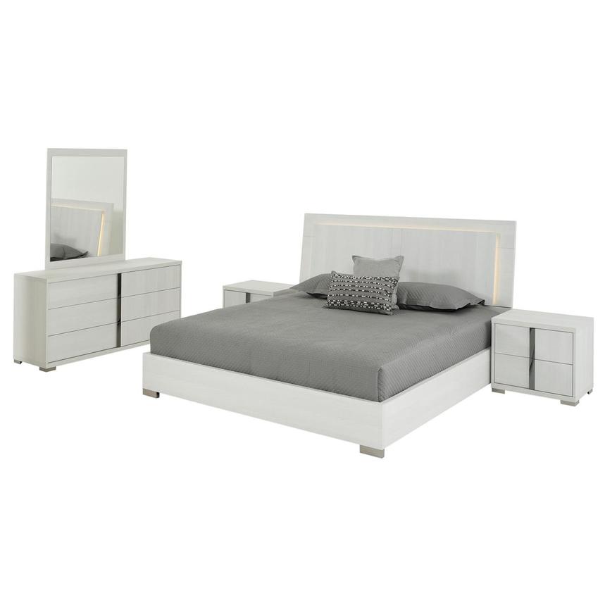 Tivo White 5 Piece King Bedroom Set, City Furniture King Bedroom Sets