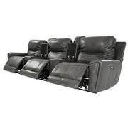 London Home Theater Leather Seating with 5PCS/3PWR  alternate image, 3 of 11 images.