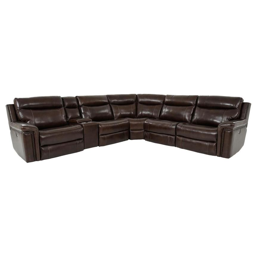 Billy Joe Leather Power Reclining Sectional with 6PCS/2PWR  main image, 1 of 11 images.