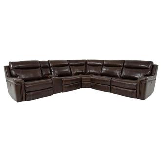 Billy Joe Leather Power Reclining Sectional with 6PCS/2PWR