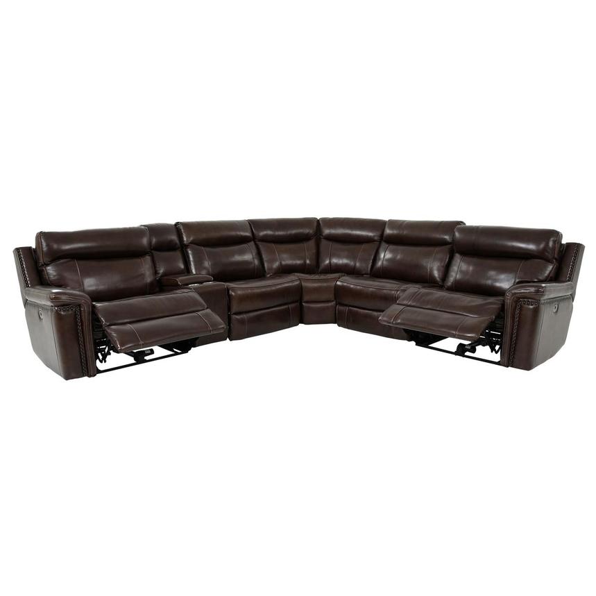 Billy Joe Leather Power Reclining Sectional with 6PCS/2PWR  alternate image, 2 of 11 images.
