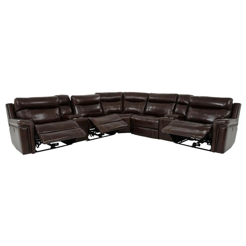 Billy Joe Leather Power Reclining Sectional with 7PCS/3PWR  alternate image, 2 of 11 images.