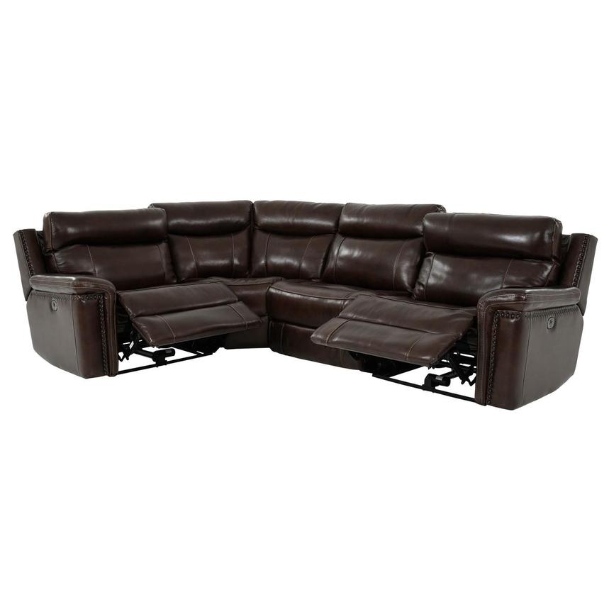 Billy Joe Leather Power Reclining Sectional with 4PCS/2PWR  alternate image, 2 of 9 images.