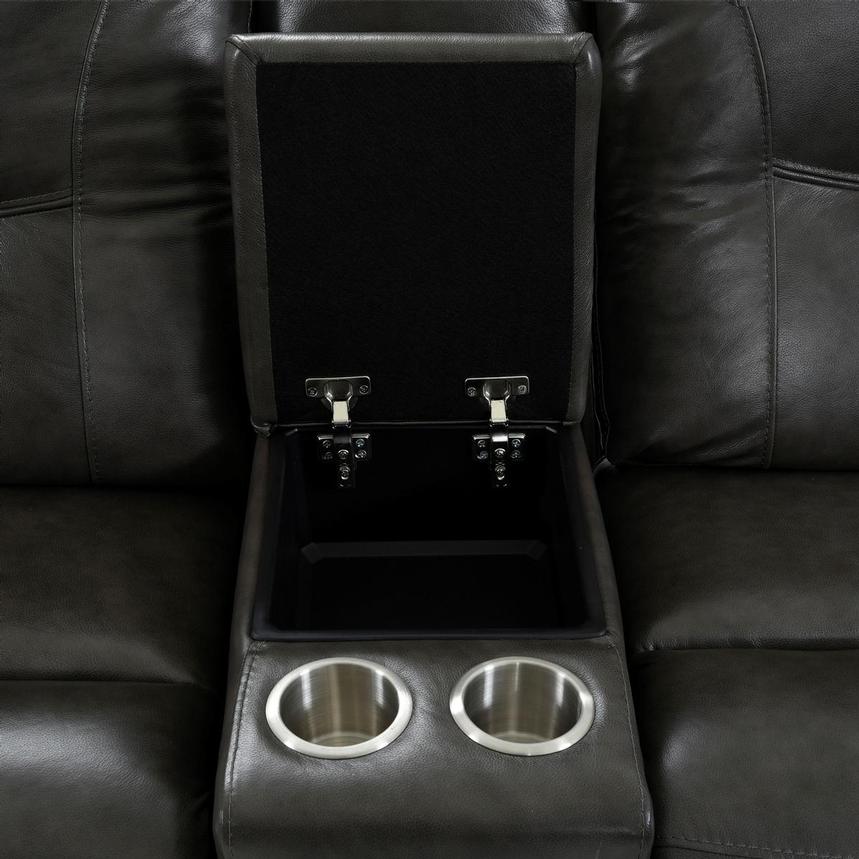 London Leather Power Reclining Sectional with 6PCS/3PWR  alternate image, 8 of 11 images.