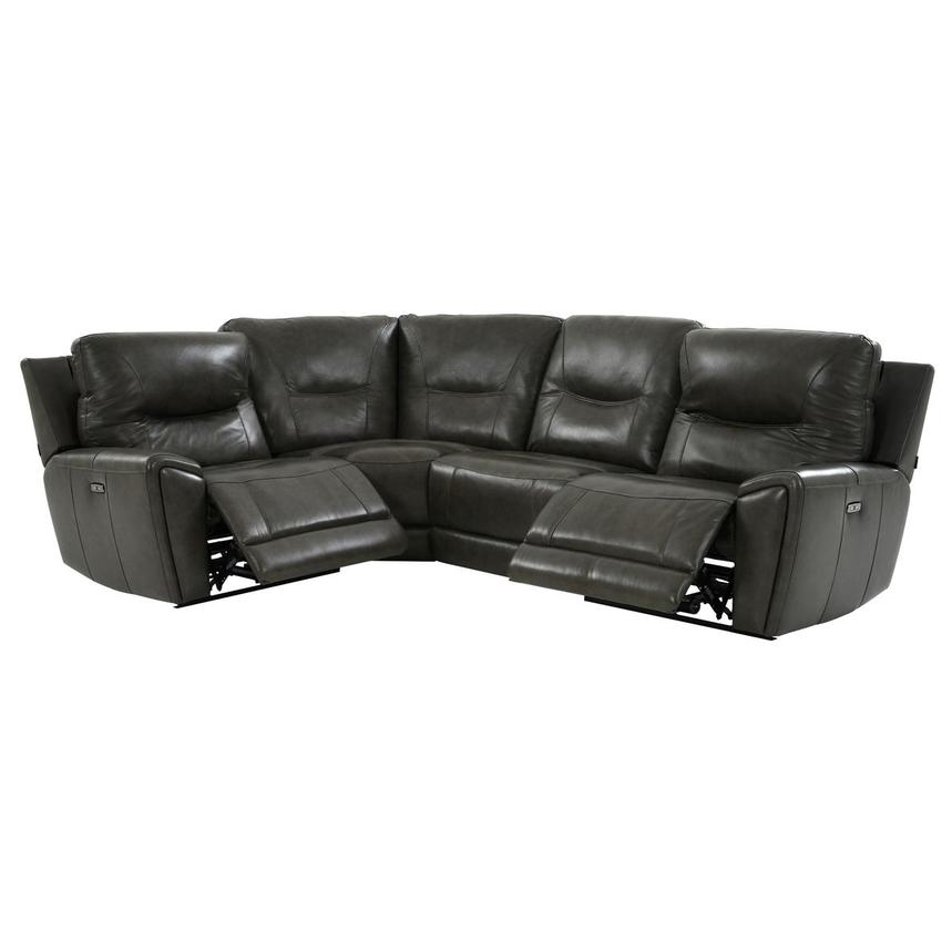 London Leather Power Reclining Sectional  alternate image, 2 of 9 images.