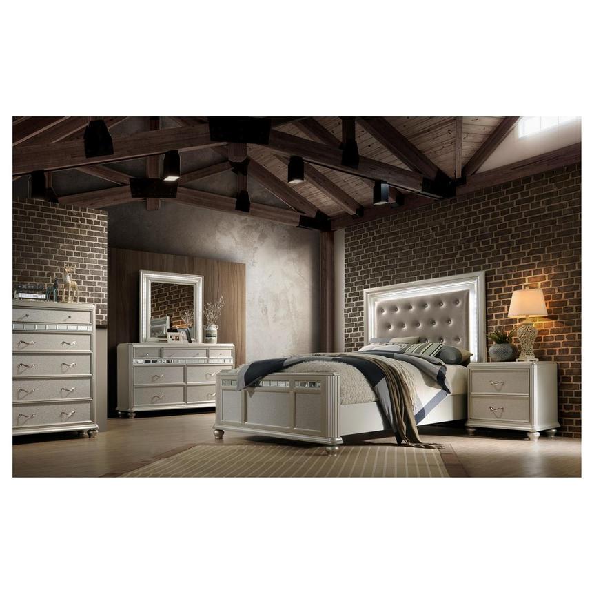 Kaleidoscope Silver 4-Piece King Bedroom Set  alternate image, 3 of 10 images.