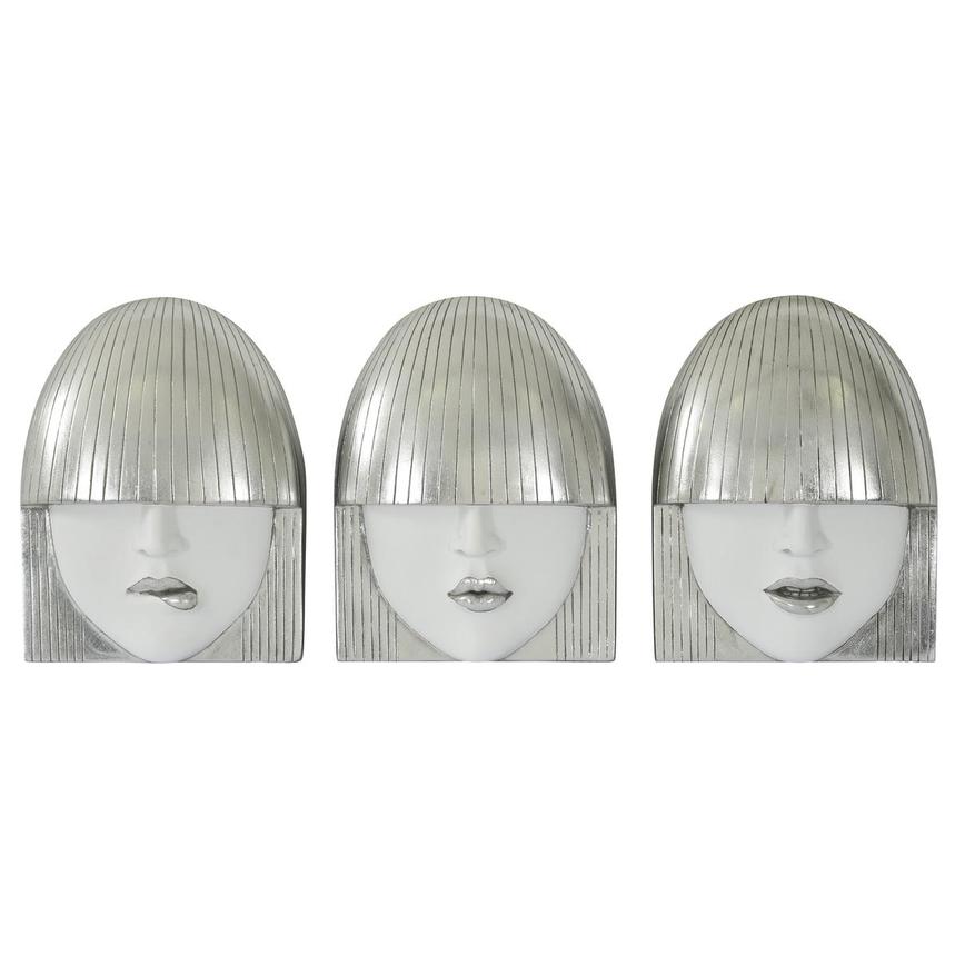 Las Madame Silver Set of 3 Wall Decor  main image, 1 of 6 images.