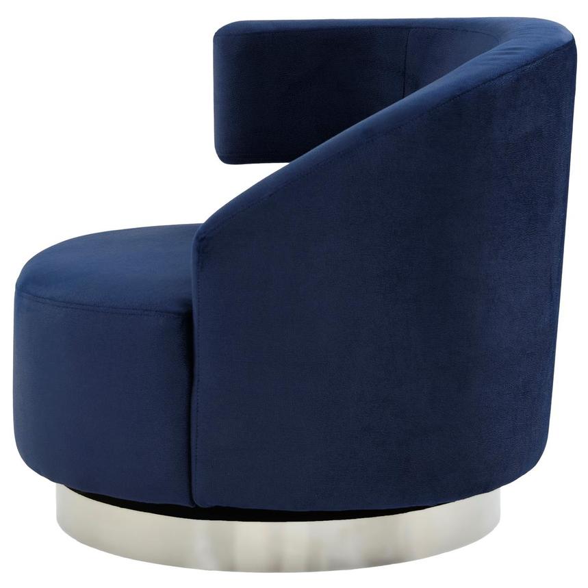 Okru II Dark Blue Accent Chair w/2 Pillows  alternate image, 5 of 12 images.