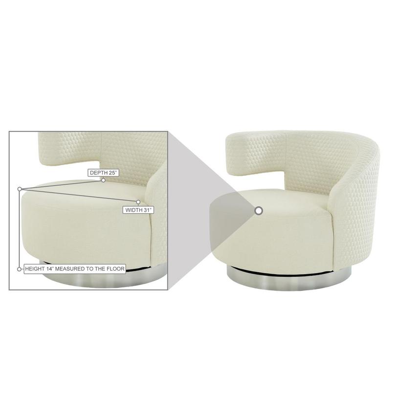 Okru II Cream Swivel Chair  alternate image, 9 of 9 images.